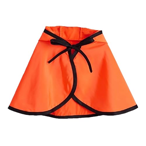 Poo4kark SPO. Dev.il Hörner & Fliege Hut Kostüm Rot Schwarz & Orange Mini Doggy Halloween Cape Transformative Outfit (Orange, L) von Poo4kark