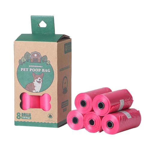 Poo4kark Valentine's Day Einfarbiger Müllsammelbeutel zur biologisch abbaubaren Reinigung von Hundekot. Dicker Einweg-Toilettenbeutel für Hunde. Biologisch abbaubarer Müllbeutel für (D, One Size) von Poo4kark