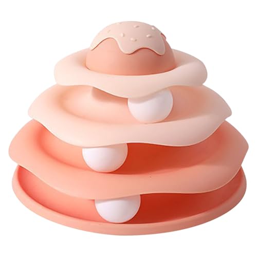 Poo4kark Weihnachten Cat Ba LLT Rack Toy Interaktives Katzenspielzeug Spaß für Hauskatzen, Mehrschichtdesign, EIS-Creme-Struktur, abnehmbar leicht zu reinigen (24x16cm) von Poo4kark