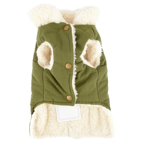 Poo4kark Winter Hundejacken Mäntel für kleine Hunde, Fleece-gefüttert, Winterkleidung für Welpen mit Leinenring, Weste für kaltes Wetter, Jacken, Mantel, Chihuahua, Doggy, Toy Pudel, Haustier (AG, L) von Poo4kark