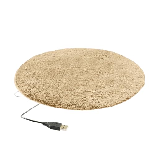 Poo4kark Winter Katze Heizkissen Beheiztes Katzenbett Innen Haustier Heizkissen Mit Einem (Beige, 40x40x3cm) von Poo4kark