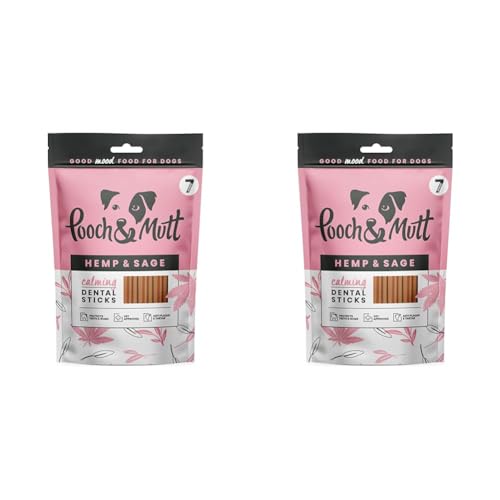 Pooch & Mutt - Dental Sticks für Hunde mit Hanf & Salbei, 251g Packung (Packung mit 2) von Pooch & Mutt