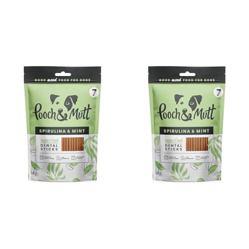 Pooch & Mutt - Dental Sticks für Hunde mit Spirulina & Minze, 251g Packung (Packung mit 2) von Pooch & Mutt