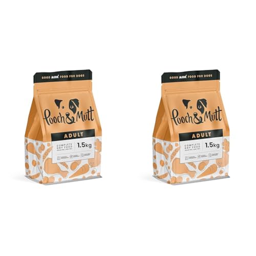 Pooch & Mutt - Erwachsene Hunde, Getreidefreies Hundetrockenfutter, Huhn & Superfood Mischung, 1,5 kg (Packung mit 2) von Pooch & Mutt