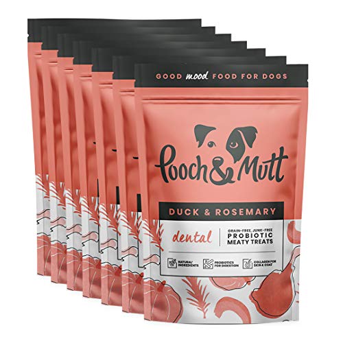 Pooch & Mutt - Getreidefreie Fleisch-Leckerlis für Hunde, Ente & Rosmarin, 7x120 g von Pooch & Mutt