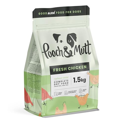 Pooch & Mutt - Frisches Hühnerfleisch, Alleintrockenfutter für Hunde (Getreidefrei), 1,5 kg von Pooch & Mutt