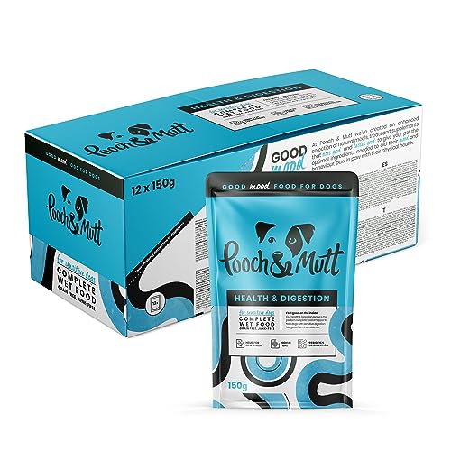 Pooch & Mutt - Vitalität & Verdauung, Getreidefreies Nassfutter für Hunde, Lachs und Süßkartoffel, 12 x 150 g von Pooch & Mutt