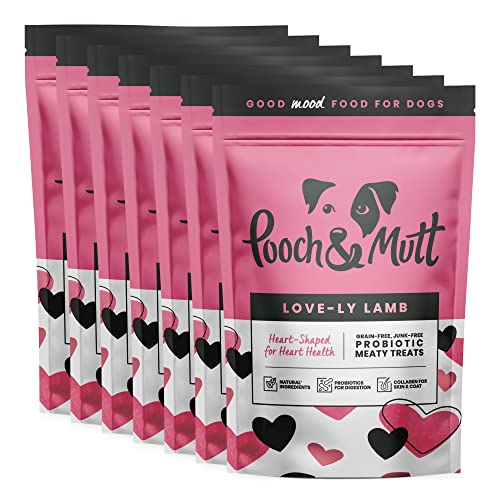 Pooch & Mutt - Herz-hafte Lamm Fleisch-Leckerlis für Valentinstag, gemischte Packung, 7x120 g von Pooch & Mutt