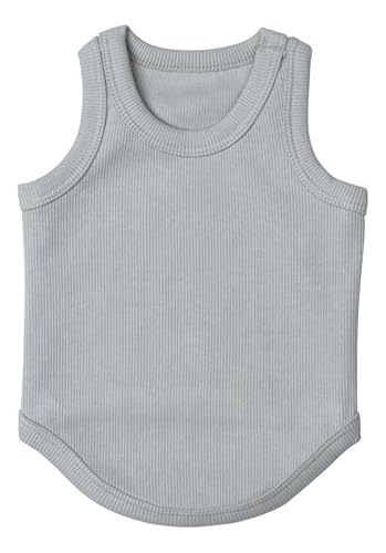 Poocii Niedliche Hundekleidung, geripptes Tank-Top-T-Shirt für kleine, mittelgroße oder große Haustiere, atmungsaktive und weiche Baumwollmischung (Blau, Größe L) von Poocii
