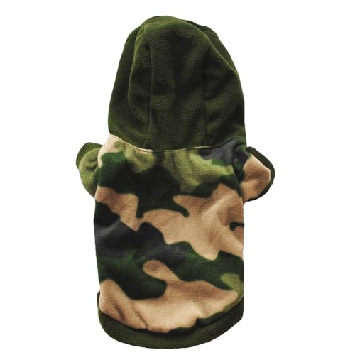 Hunde-Zubehör, kühles Haustier-Pullover, warm, mit Kapuze, Camouflage-Muster von Porceosy