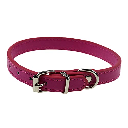 Hundehalsband, verstellbar, Kunstleder, für Welpen, Katzen, Schnalle, Halsband, Dekor von Porceosy