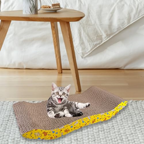 Porceosy Durable Cat Claw Grinder Cat Scratching Board Durable Honeycomb Structure Cat Scratcher Wellpappe Furniture Protection Double Sided Pet Supplies B von Porceosy