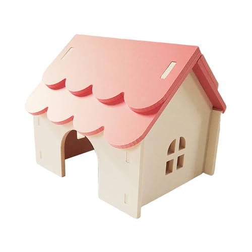 Porceosy Spirehaus für kleine Haustiere Hütte Hamster Spielspielzeug Spielzeug poröses Design belüftet sicherer Nistplatz idealer Hamster Goldene Bären Rosa von Porceosy