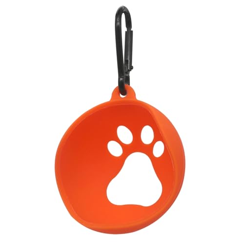 Porceosy Tennisballhalter für Haustiere, praktische Aufbewahrung von Haustierbällen, Pfotenabdruck-Design, Lange Lebensdauer, weiche Textur, Hundeballhalter, weicher Griff für Haustierbälle Orange von Porceosy