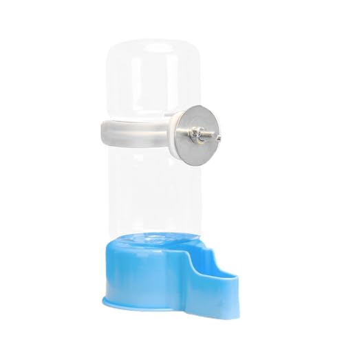 Porceosy Vogelfutterstation 140 ml Vogelwasser-Futterspender Automatischer Papageienfutterspender mit Schwerkraftkontrolle, Schwerkraftkontrolle, Vogelfutterstation, Blau von Porceosy