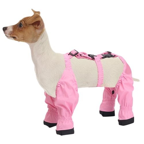 Porgeel Hosentiefstiefel für Hunde wasserdichte Hosenträger für Hunde weiche und Bequeme Hundestiefel -Leggings Verstellbarer Hundebotenschutz mit Hilfsgurt für kleine mittlere Hunde XL von Porgeel