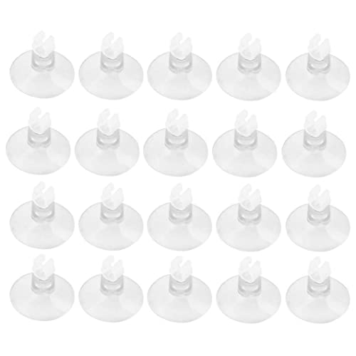 Porgeel 20pcs Aquarium Fischtank Sauger Saugnäpfe Halter Klammern für 4/6 -mm -Flugrohr von Porgeel