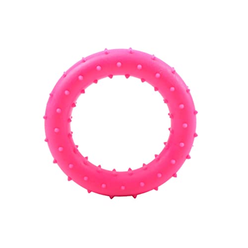 Porgeel Haustier Kaukreis Gummi Pet Cat Round Welpe Spielen lustige Kauspielzeug süßes ungiftiges Trainingshund Zufällige Farbe 1pc von Porgeel