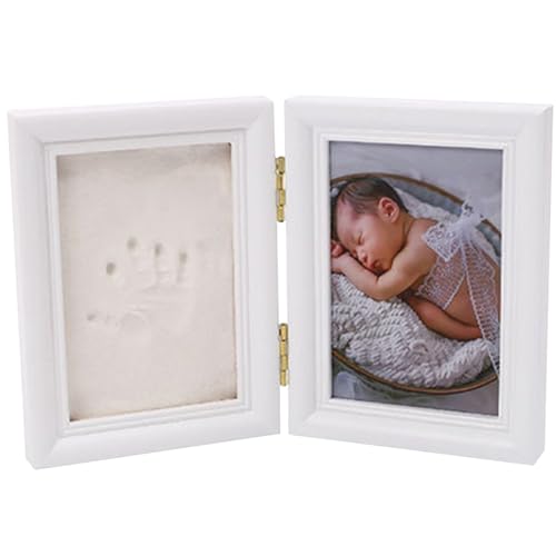 Porgeel Hundepfoten Druck Kit Baby Print Ornament Kit Foto Frames kein Chaos Baby Safer Tintenpolster für Baby Hand und für Baby, Hunde & Katzen Familie Andenken weiß weiß von Porgeel