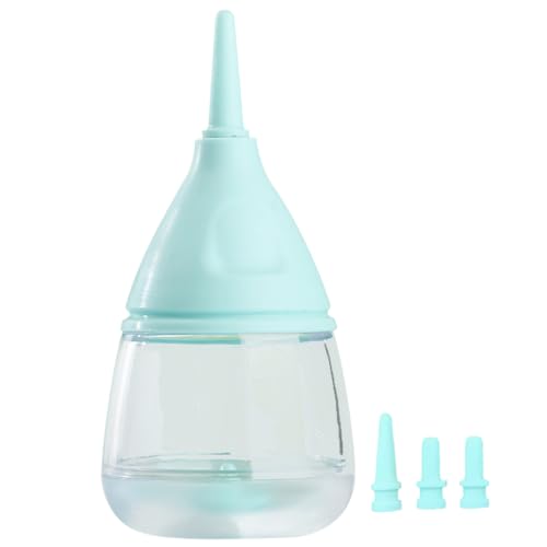 Porgeel Kätzchenflasche 35 ml Welpenflasche Anti-Erstickungsgefahr Welpenflaschen zum Stillen mit 3 austauschbaren Nippeln Wiederverwendbare Welpen-Flasche zum Stillen von Haustieren von Porgeel