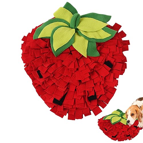 Snuffle Matte 18x14 in Nicht -Slip -Erdbeerhund -Schnupfen -Matte Safe Interactive Stress Relief Bunny Futtermatte für Meerschweinchen -Rattenhamster von Porgeel