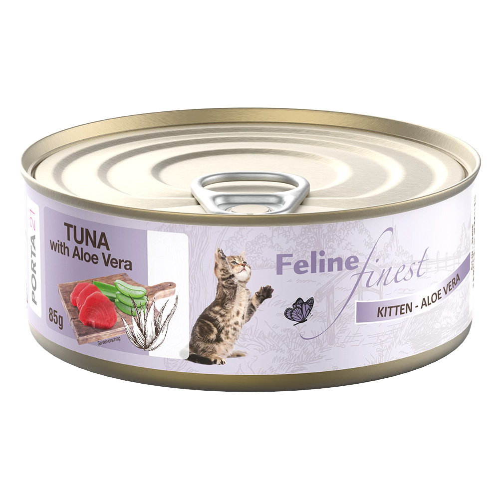 Feline Finest 6 x 85 g - Kitten Thunfisch mit Aloe von Porta 21