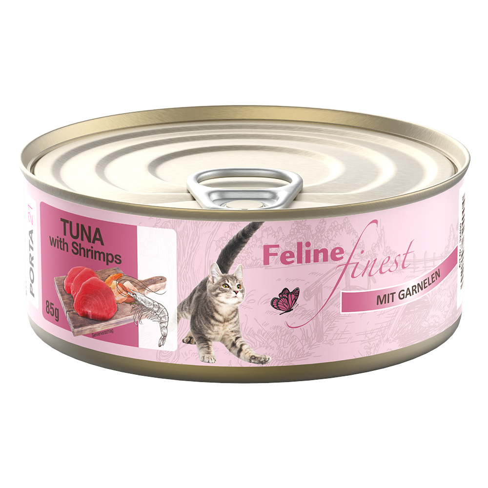 Feline Finest 6 x 85 g - Thunfisch mit Garnelen von Porta 21