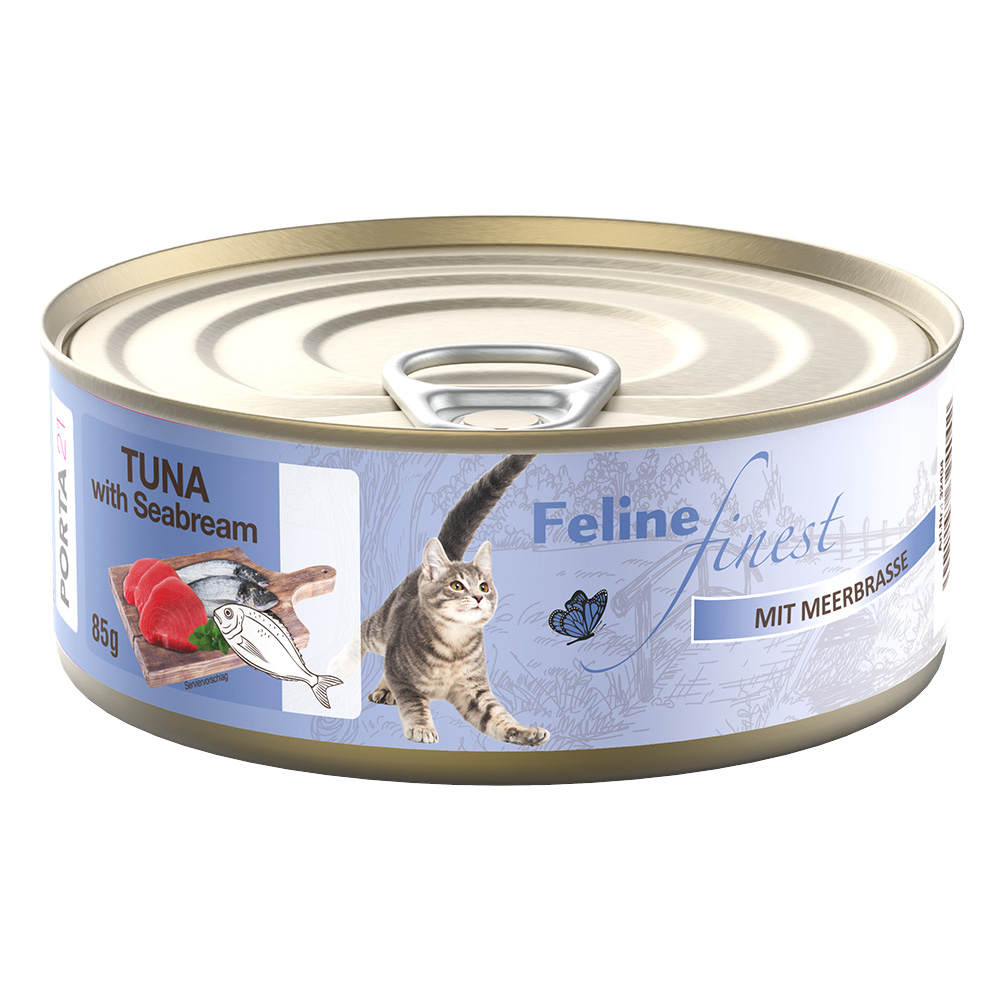 Feline Finest 6 x 85 g - Thunfisch mit Meerbrasse von Porta 21