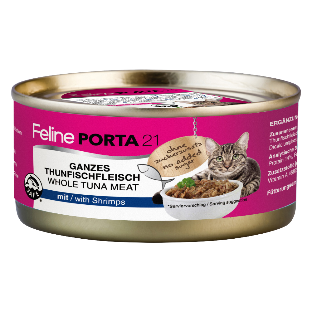 Feline Porta 21 6 x 156 g - Thunfisch mit Shrimps von Porta 21