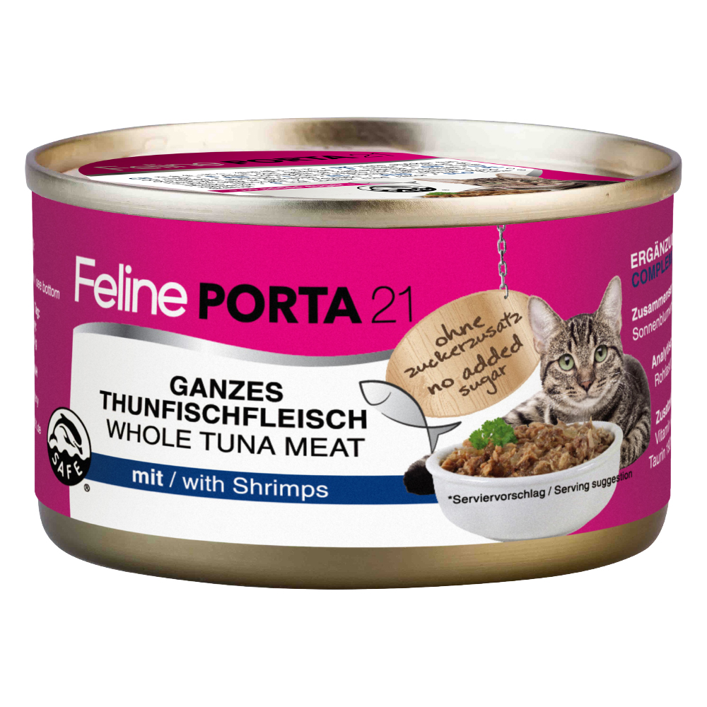 Feline Porta 21 6 x 90 g - Thunfisch mit Shrimps von Porta 21