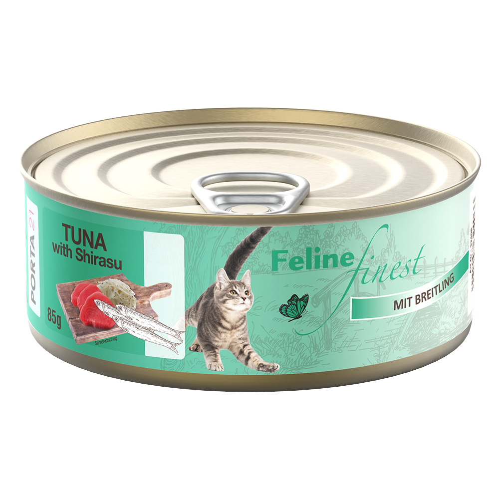 Sparpaket Feline Finest Katzen Nassfutter 24 x 85 g - Thunfisch mit Breitling von Porta 21