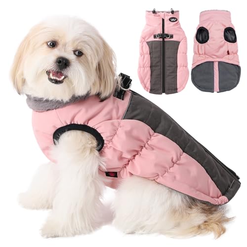 Poseca Winter Hundemantel Jacke Weste Kleidung Hundegeschirr Mantel Reflektierend Dehnbar Hundejacken Warm Wasserdicht Hundemäntel für Kleine Mittlere Große Hunde (XS, Blau) Besuchen Sie den Store von Poseca