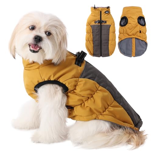 Poseca Winter Hundemantel Jacke Weste Kleidung Hundegeschirr Mantel Reflektierend Dehnbar Hundejacken Warm Wasserdicht Hundemäntel für Kleine Mittlere Große Hunde (XS, Blau) Besuchen Sie den Store von Poseca