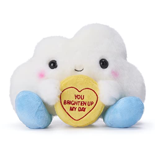 Posh Paws 37768 Swizzels Love Hearts Charlie Cloud, You Brighten Up My Day, 18 cm, Weiß von Posh Paws