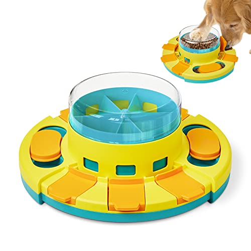 Potaroma Hunde-Puzzle-Spielzeug, 2 Ebenen, langsamer Feeder, Hundefutter Leckerli-Fütterspielzeug für IQ-Training, Hundeunterhaltungsspielzeug für alle Rassen, 10,7 cm Höhe von Potaroma