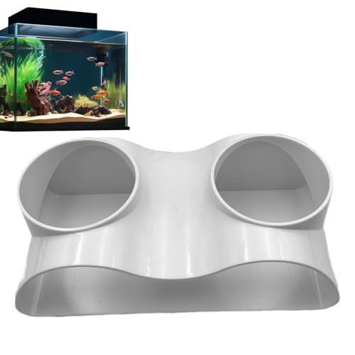 Aquarium Unterirdische Höhle | Zwei Löcher Design Fische Versteckplätze für Aquarium Natürliche | Zwei Löcher Design Wels Versteck für Reptilien Amphibien von Poupangke