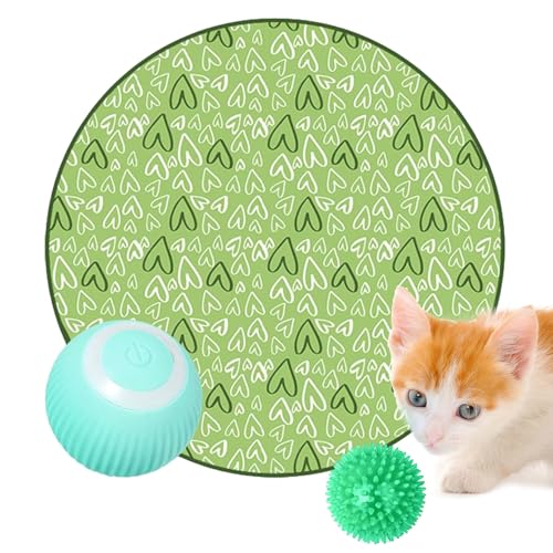 Poupangke Gertar Katzenjagdspielzeug, vibrierender Katzenball - 2 in 1 simuliertes interaktives Jagdspielzeug - Automatische Hindernisvermeidung, Linderung von Langeweile, Smart Ball Verstecken und von Poupangke