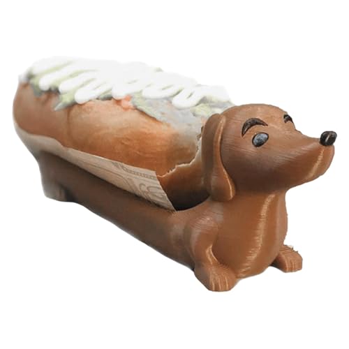 Poupangke Hot Dog Dachshund Tablett, Dackel -Servierschale | Lustiger Abendhalterschale,Hundeform Futterbehälter für Partys, Restaurants, Familienversammlungen, Zuhause von Poupangke