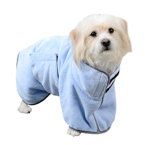 Poupangke Hunde-Bademantel-Handtuch, tragbare Hundehandtücher, schnell trocknend, leicht, weich, maschinenwaschbar, sehr saugfähig, tragbares Hundehandtuch für kleine und mittelgroße Hunde von Poupangke
