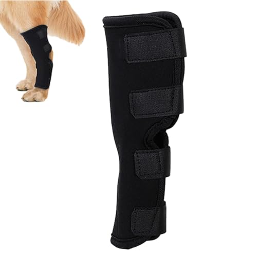 Poupangke Hunde-Kniebandage | bequeme, elastische, verstellbare Hundebeinmanschette gegen Lecken, schützende Hunde-Beinbandage für Vorder- und Hinterbeine, verhindert Lecken von Wunden von Poupangke