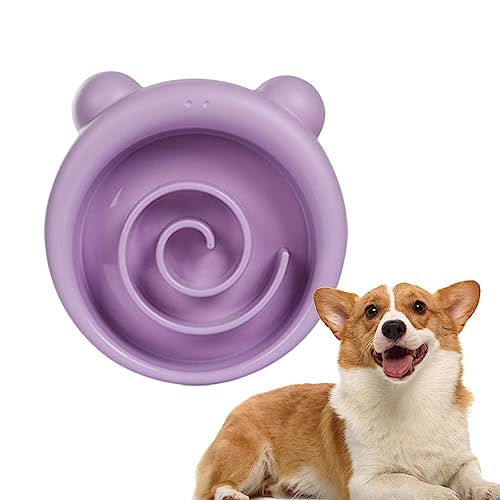 Poupangke Hundenapf Slow Feeder | Leckmatte für Hunde und Katzen, langsames Füttern, Silikon-Puzzle-Matte mit Mustern für Joghurt, Leckerlis oder Butter von Poupangke