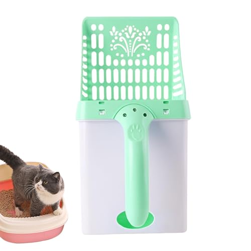 Poupangke Katzentoilettenschaufel, Katzentoilettenschaufel | Mit Haken ausgestattet, großes Munddesign, rutschfeste Streuschaufel | Multifunktionales Katzenbox-Zubehör, komfortable von Poupangke