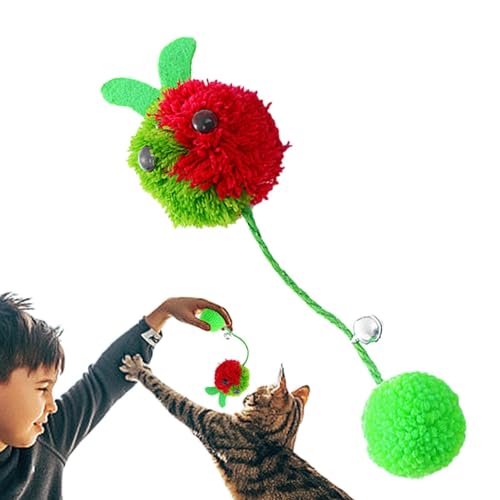 Poupangke Plüsch-Haustierball | Plüschtiere Spielzeugbälle für Kätzchen,Tragbare Katzen-Fuzzy-Bälle, Katzen-Trainingsspielbälle für kleine Haustiere, Katzen und Hunde zum Training und Spielen von Poupangke