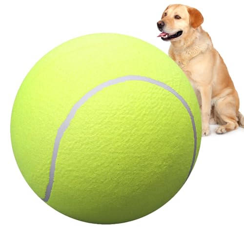 Poupangke Tennisbälle für Haustierspielplätze | Riesiger interaktiver Ball für große Haustiere | Leicht zu fangender Hundeball, riesige Tuffbälle für kleine, mittlere und große Hunde und Katzen von Poupangke