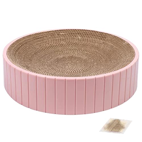 Runde Katzenkratzbretter, Corrugated Lounge Kratzpappe Für Katzen Bett, Stylische Kratzbretter Katze Filzoptik Katzen Kratzmöbel Für Couch&Teppiche&Sofa von Poupangke