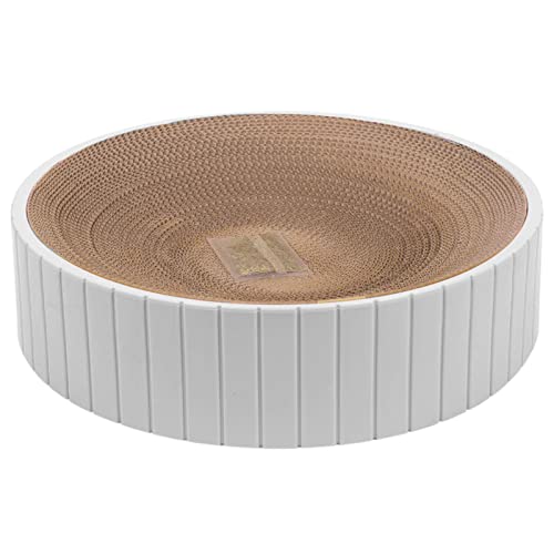 Runde Katzenkratzbretter, Corrugated Lounge Kratzpappe Für Katzen Bett, Stylische Kratzbretter Katze Filzoptik Katzen Kratzmöbel Für Couch&Teppiche&Sofa von Poupangke