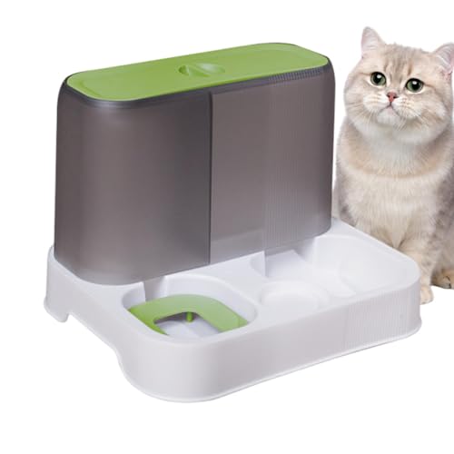 Automatischer Haustier-Futterspender | Katze Auto Feeder Waterer | Automatischer Hundefutterspender, Haustierfutterschüssel Große Kapazität, Auto Dog Feeder, Pet Feeder für Kleine Mittlere Hunde von Povanjer