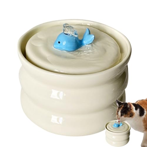 Automatischer Katzen-Wasserspender - Katzentrinkbrunnen Hundewasserspender | Leiser und Smart Pet Wasserspender mit 3 Schichten Filtration für Katzen und Hunde von Povanjer