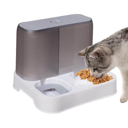 Automatischer Katzenfutterspender, Katzenfutterspender mit großer Kapazität, Wasserspender, automatischer Hundefutterspender, Futternapf, Haustierfutterspender von Povanjer