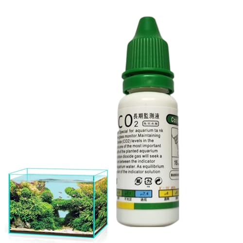 CO2 Drop Checker Solution, Fish Tank CO2 Monitor, Aquarium CO2 Tester Monitor CO2 Glas Drop Checker Aquarium CO2 Detektor für gepflanzte Fischtank, Transparent Aquarium Co2 Kit von Povanjer